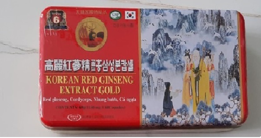 Hồng Sâm Korean Red Ginseng Gold Hộp thiếc 60 viên