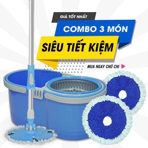 Bộ chổi lau nhà 360 độ Megahome XMOP Pro thế hệ mới siêu bền, vắt nhẹ, sạch