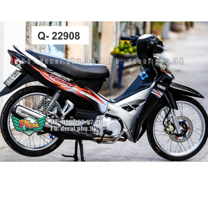 Tem rời Sirius Nano Bạc Đen Chỉ Cam (P)|Mẫu mã đa dạng|Chi tiết sắc nét|Nhận làm Tem rời theo Yêu Cầu