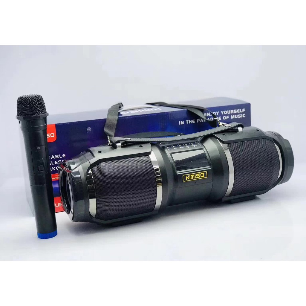 Loa Bluetooth karaoke xách tay di động KIMISO T1S - Kèm 01 Micro