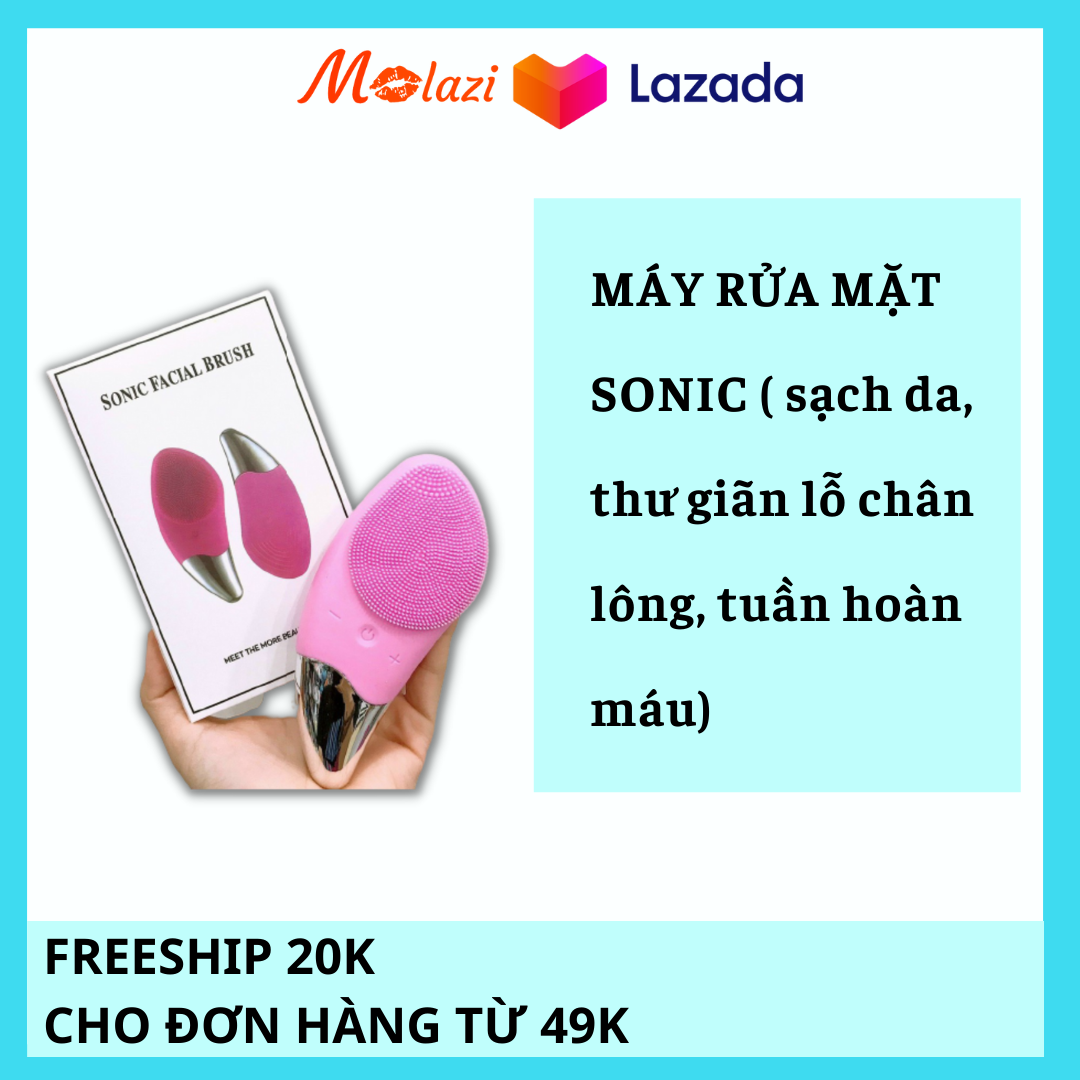 Máy rửa mặt molazi aikedili sonic facial cleansing standard, máy massage da mặt, máy làm sạch da mặt silicon đa năng chất lượng hơn máy rửa mặt laco, máy rửa mặt foreo, máy rửa mặt miniso làm sạch sâu đánh bay mụn molazi