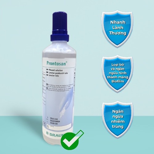 Dung dịch làm mềm và rửa vết loét Prontosan Solution Round