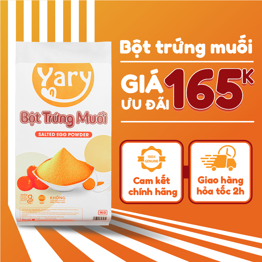 Gói 1kg bột trứng muối yary, sốt trứng muối, làm bánh, lắc gà, lắc khoai, làm sốt hải sản