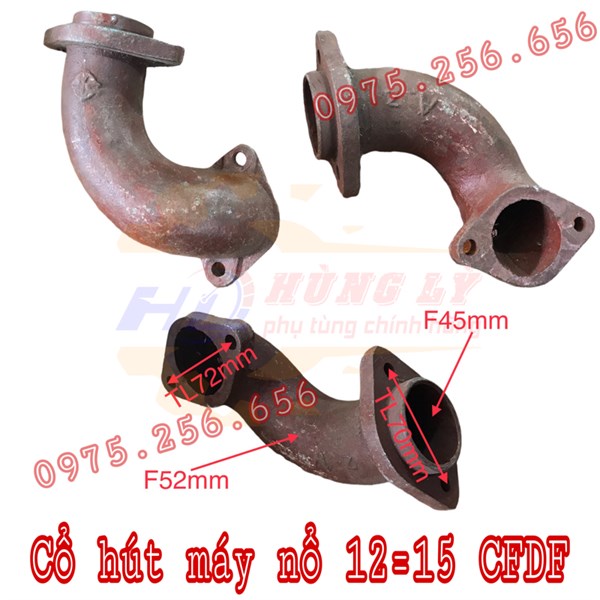 Cổ hút máy nổ 12=15 cfdf phụ tùng máy nổ phụ tùng hùng lỳ