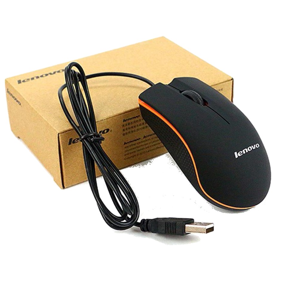 [CHÍNH HÃNG] Chuột máy tính Lenovo Model M20, dây cắm USB, bề mặt chống bám mồ hôi