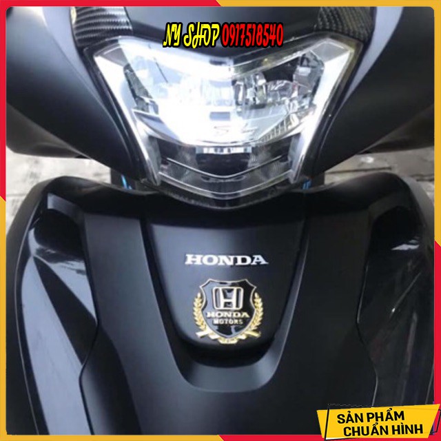 Logo HONDA / VIP Motors Kim Loại Dán Ô Tô Xe Máy SH2012 - SH 2020 - 2021 AB.. (GIÁ 1 CHIẾC)