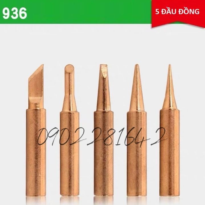 Bộ 5 mũi hàn TQ 936 - 937 - 908 và các loại mỏ hàn thông thường