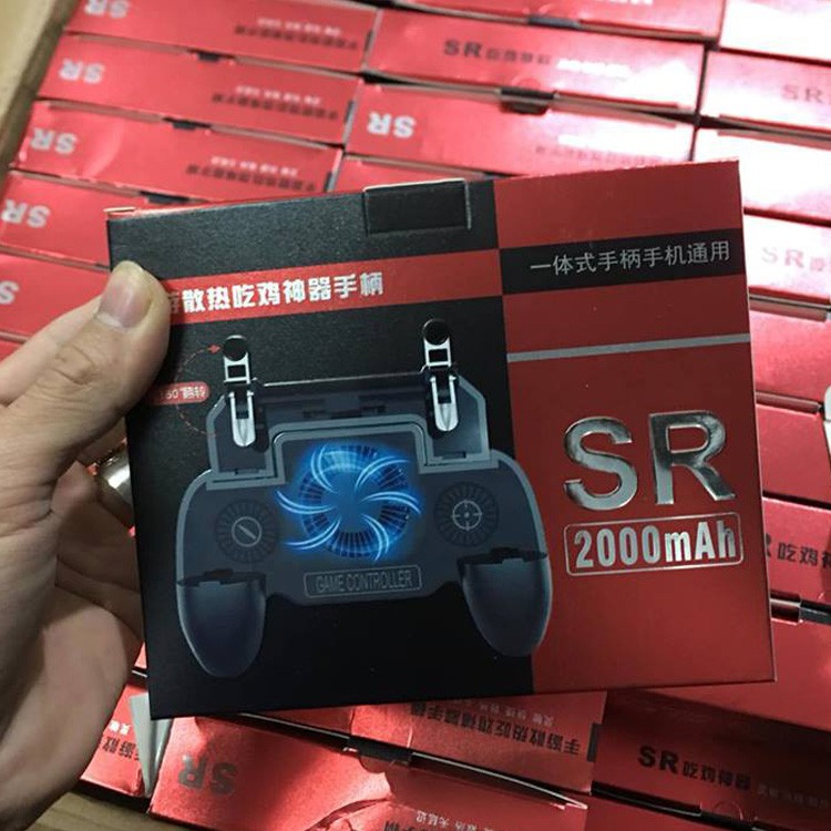 Tay cầm chơi game tản nhiệt - nút PUBG + PIn dự phòng - PUBG ROS FF siêu hot 2019