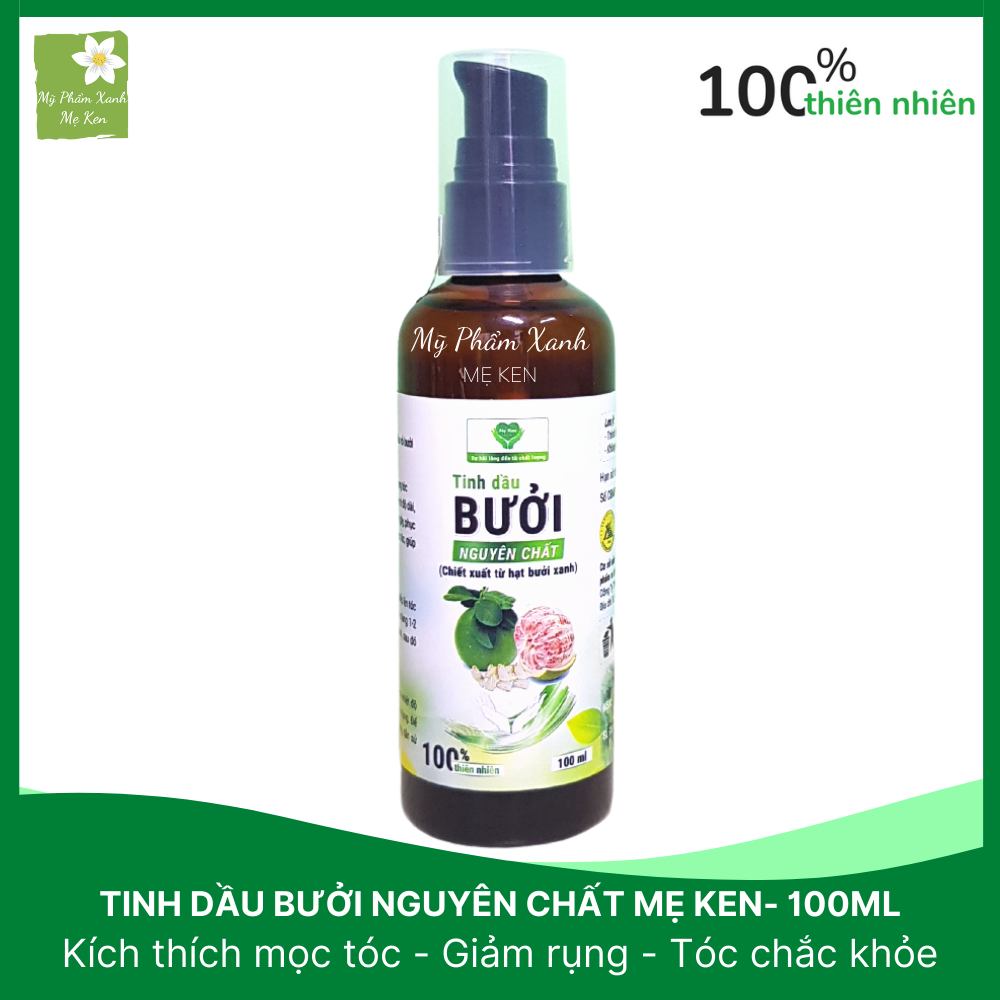 Tinh dầu bưởi nguyên chất Mẹ Ken Kích thích mọc tóc, tóc nhanh dày và dài, ngăn ngừa rụng tóc, ngăn hói đầu, phục hồi tóc hư tổn, giúp tóc chắc khỏe – Chai 100ml