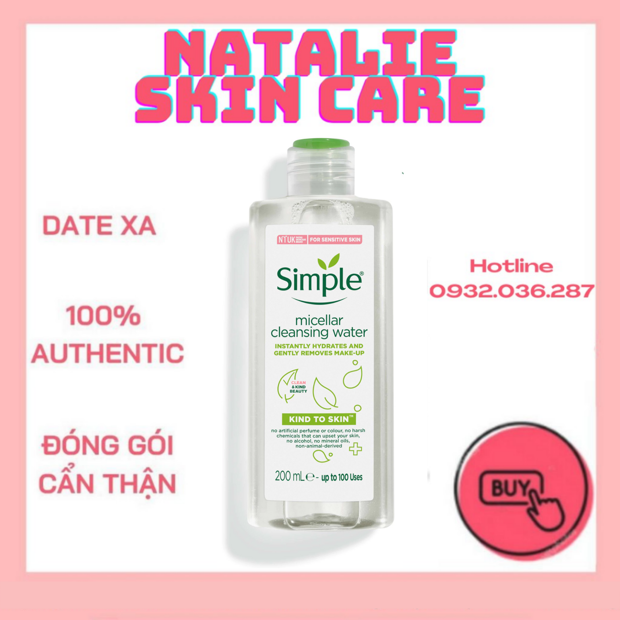 Nước Tẩy Trang Simple Micellar Cleansing Water 200ml