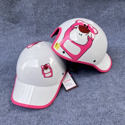 Fashion men women striped baseball cap lightweight stylish compact hat beautiful strawberry bear helmet