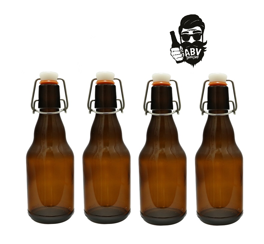 [HCM]COMBO 10 chai thuỷ tinh nắp gài (nắp Swingtop) có kèm nắp 330ml