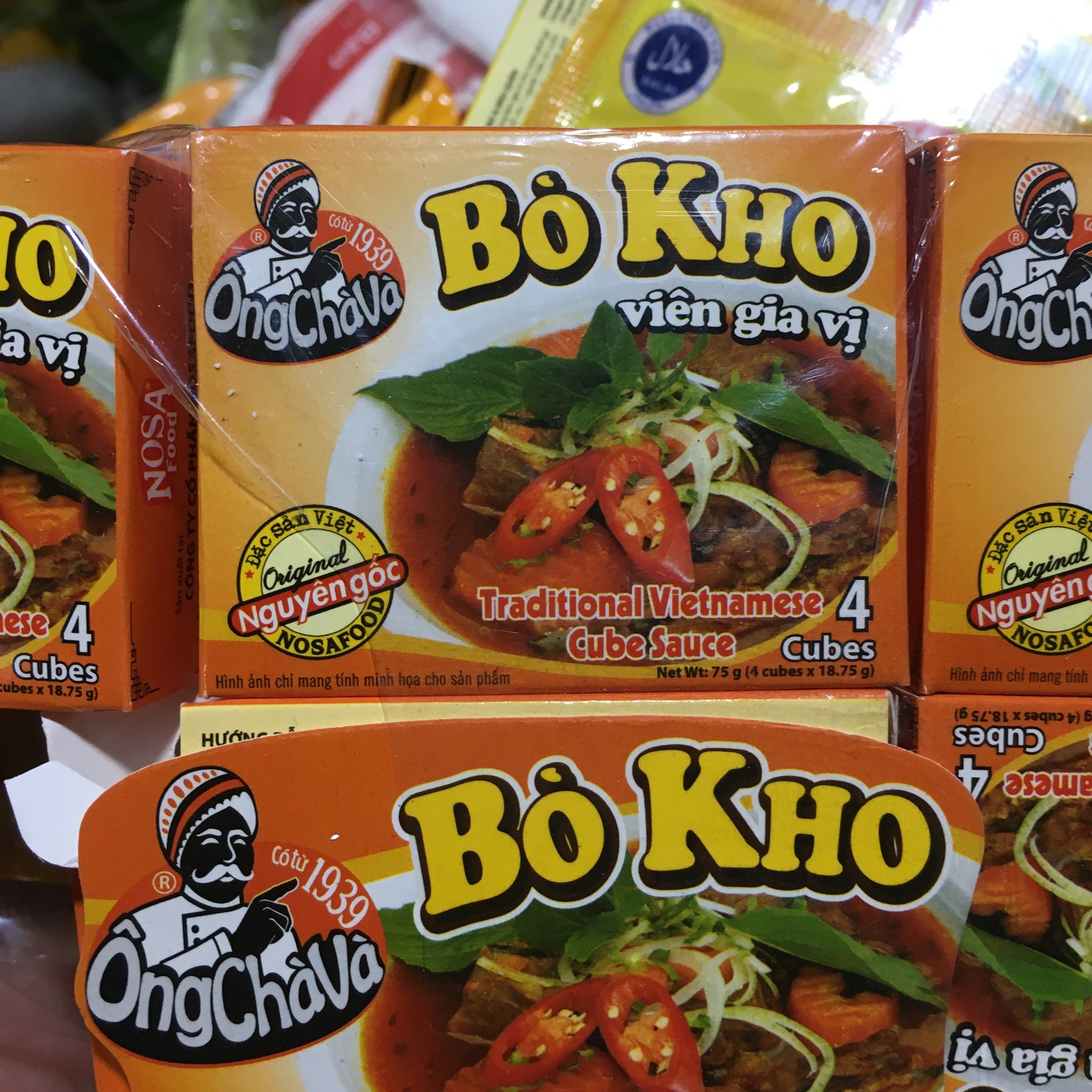 Combo 6 hộp viên gia vị Bò Kho Ông Chà Và hộp 4 viên