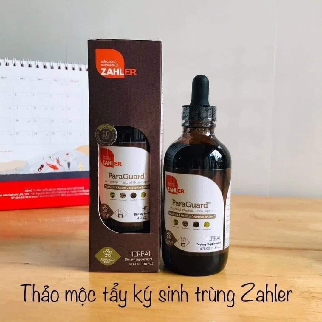 Dung dịch thảo mộc tẩy ký sinh trùng và giải độc tố đường ruột zahler paraguard 118ml