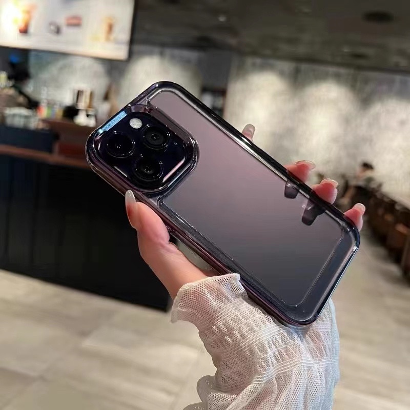 VẬN CHUYỂN NHANH - Ốp Lưng Điện Thoại Trong Suốt Chống Sốc Mạ Sang Trọng Cho iPhone 13 14 11 12 15 Pro MAX