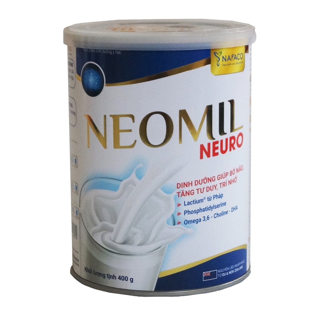 Sữa bột dinh dưỡng Neomil Neuro 900g (chuyên dùng cho người học tập căng thẳng, stress, người tự kỷ.