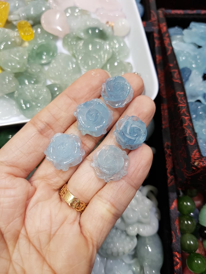 Hoa Mẫu Đơn Đá Aquamarine