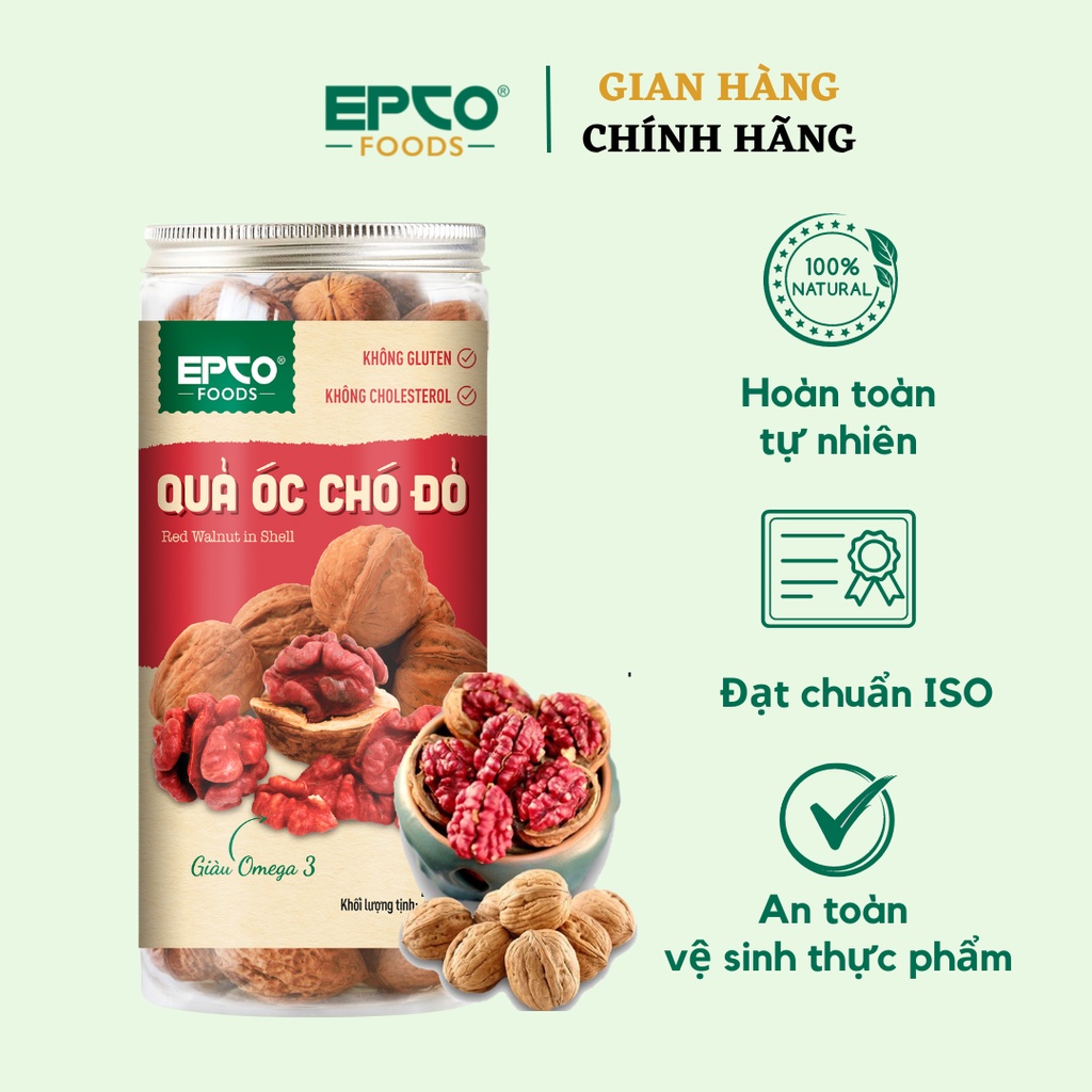 Quả óc chó đỏ epco foods xuất xứ mỹ giàu omega 3 không gluten không cholesterol