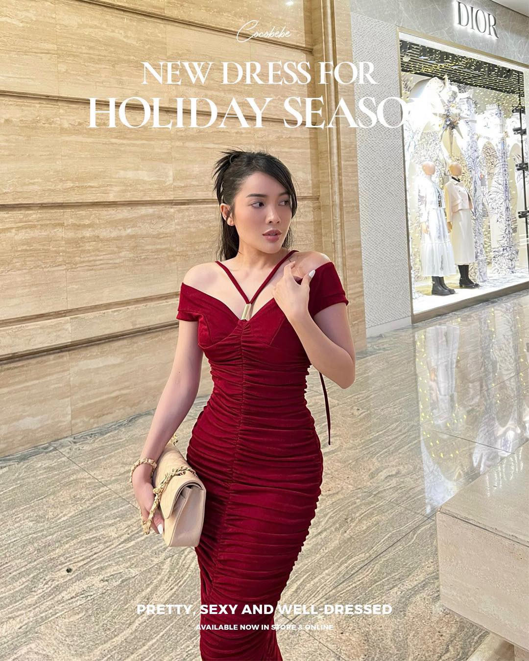Đầm bẹt vai nhún cocobebe