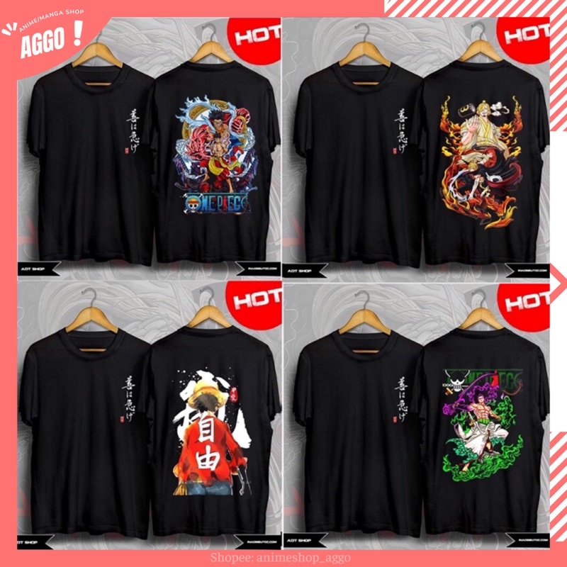 Áo thun tay lửng One Piece Luffy Mũ Rơm Sanji Ace Zoro / Áo phông Đảo Hải Tặc 3D cực chất | BASIC ANIME STORE