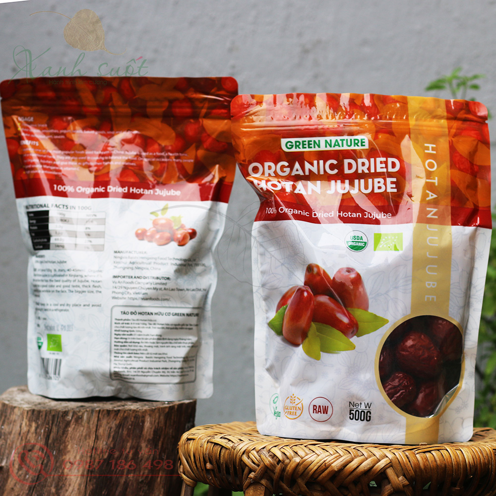 Táo đỏ tân cương hữu cơ- hàng loại i, tươi ngon, không gluten, nhiều chất xơ- organic dried jujube -