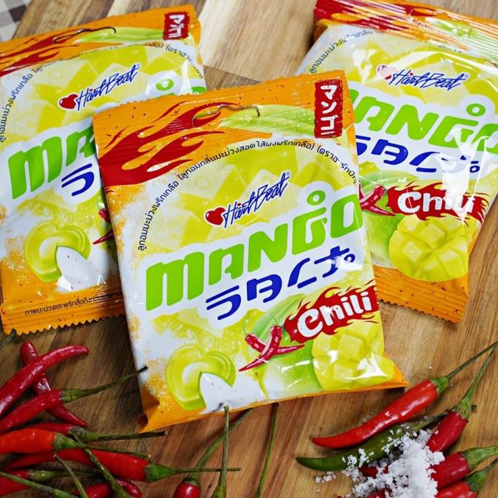 [HCM]Kẹo Xoài Muối Ớt Hartbeat Mango Salt Chili Thái Lan - 120gr