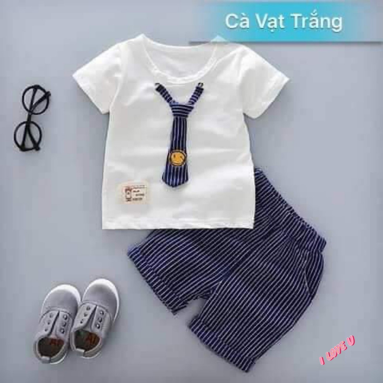 Bộ thun in cavat chất cotton mềm mịn co giản thoải mái cho bé trai