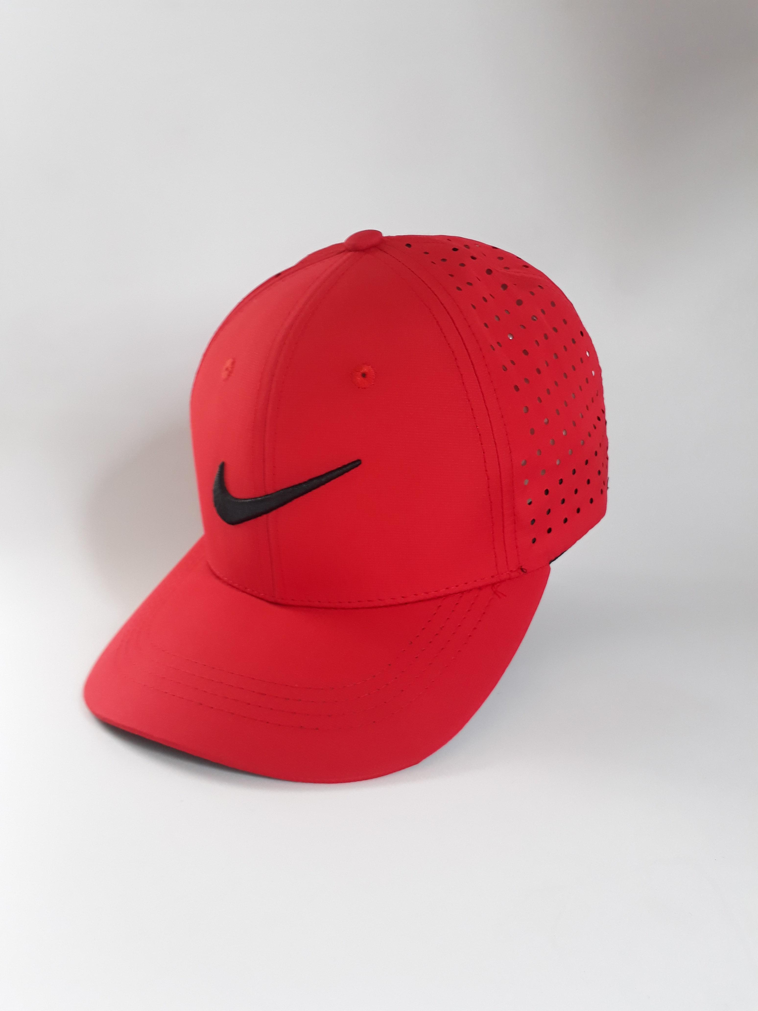 [HCM]Mũ Lưỡi Trai Thêu Nik3 Nón Dù Lazer đục lỗ  Nón kết Màu Đỏ