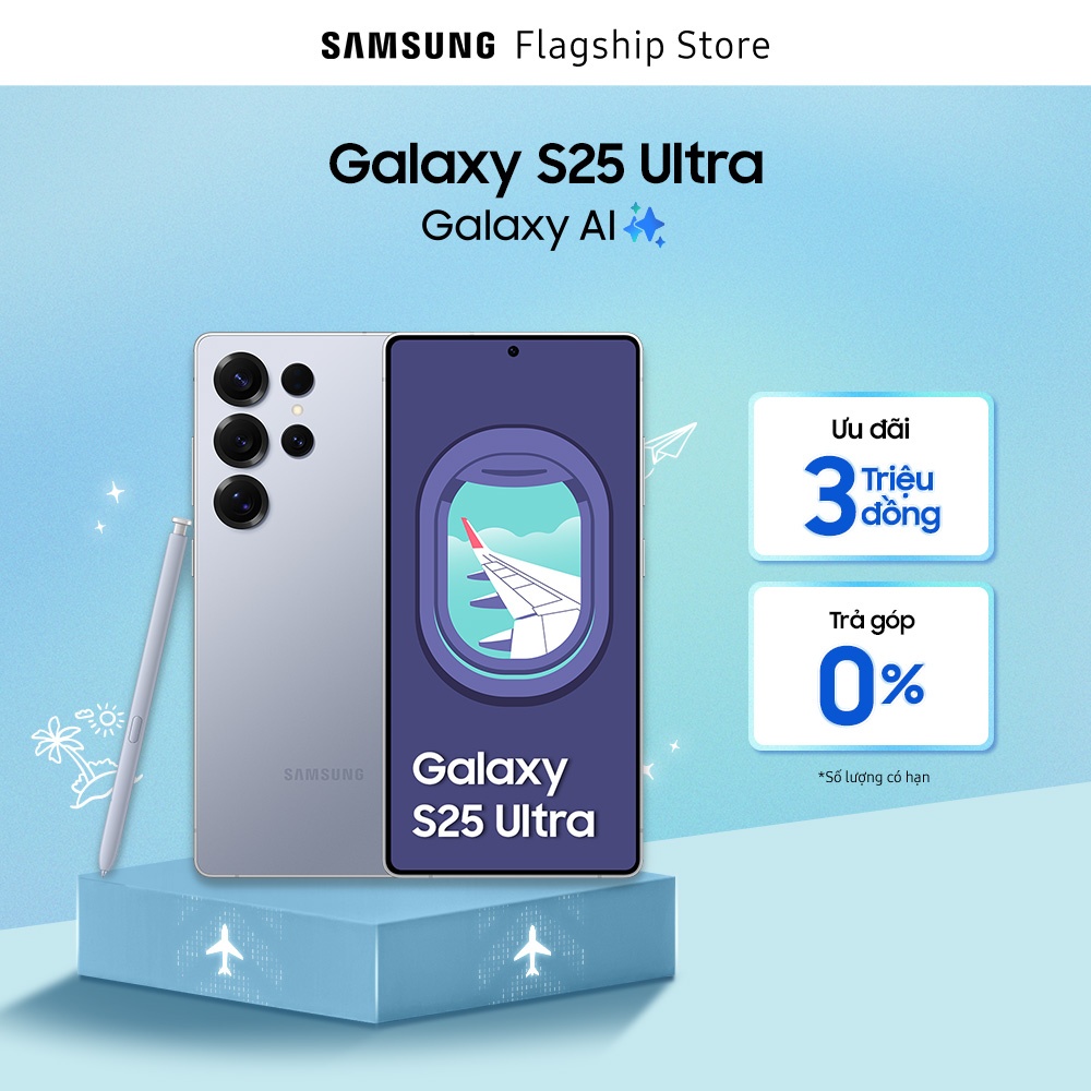 Điện thoại Samsung Galaxy S25 Ultra (256GB | 512GB), Điện thoại AI, Tìm kiếm thông minh, Video camera đêm Nightography, S Pen đa nhiệm