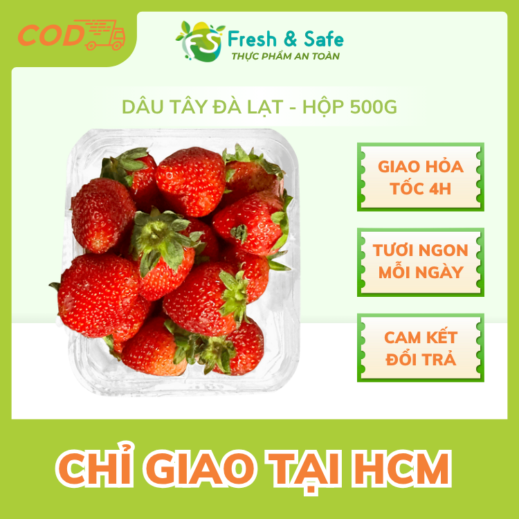 [Delivery to Hcm Only] Da Lat Strawberries - 500g Box
