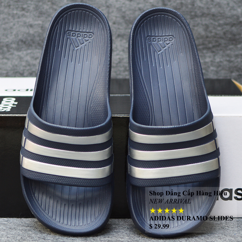 HCMDép Thể Thao Adidas Nam Nữ Duramo màu xanh đen sọc bạc