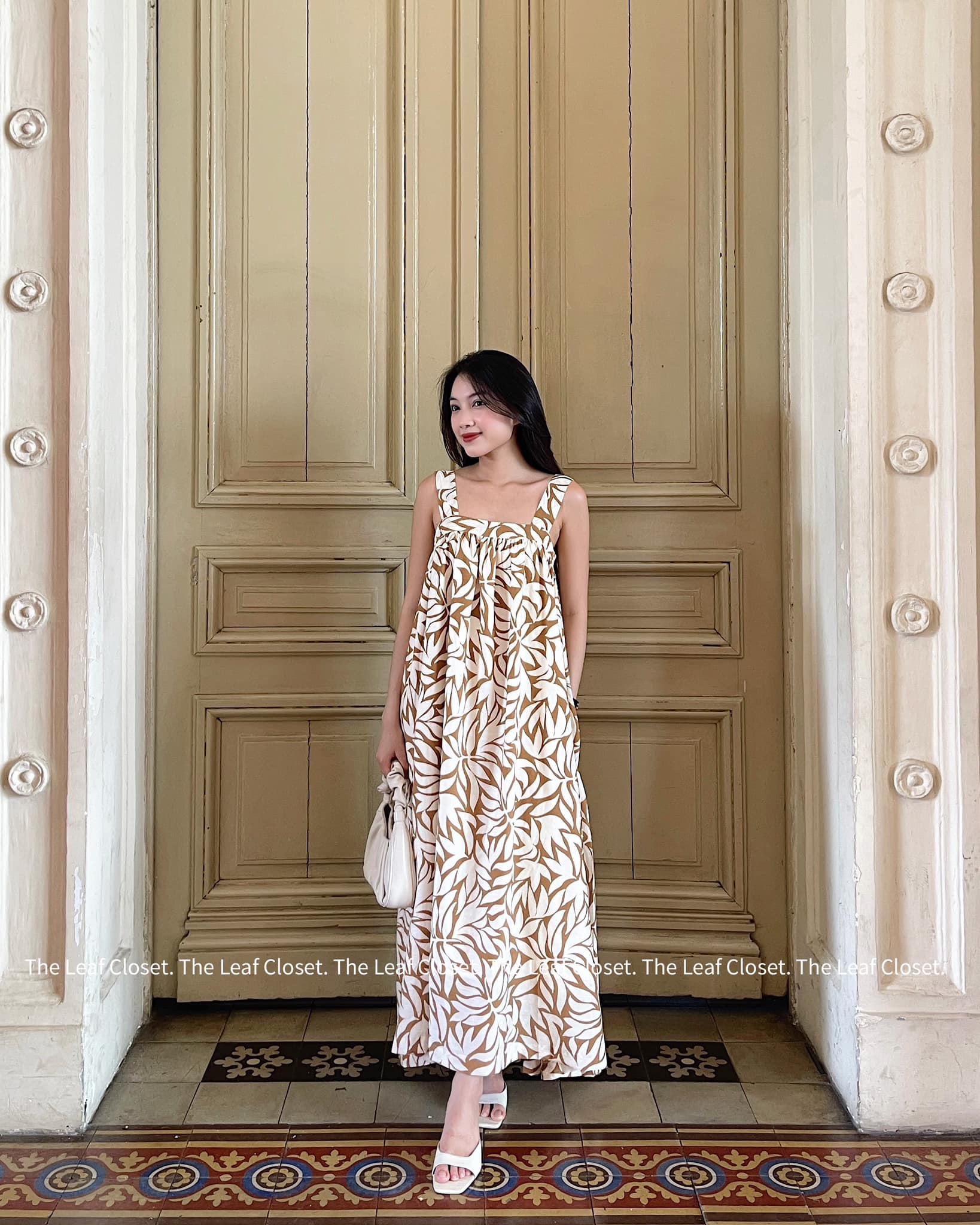 Đầm thiết kế cao cấp The Leaf Closet - Đầm maxi hoa đi biển cao cấp