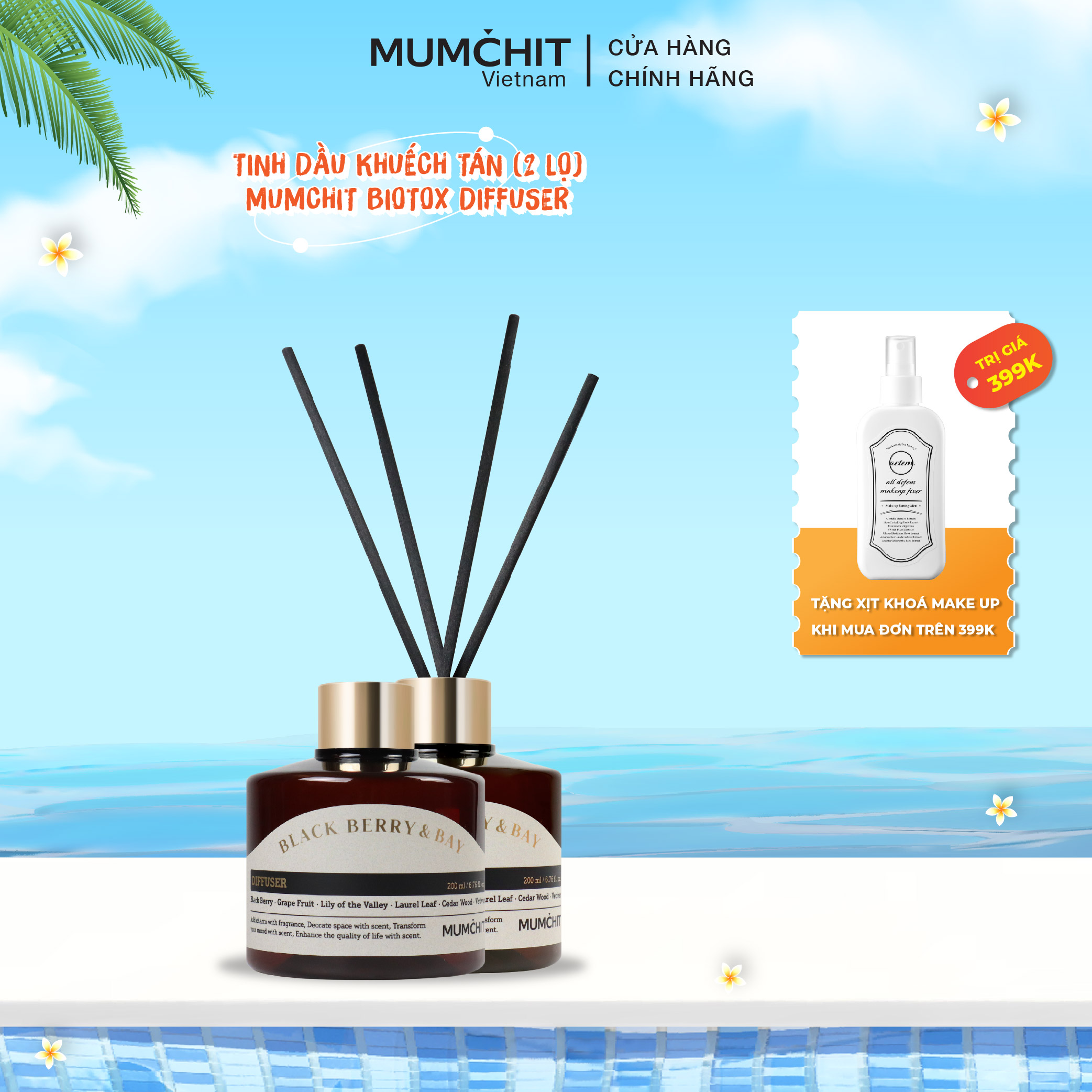 Tinh dầu khuếch tán mumchit biotox diffuser 400ml