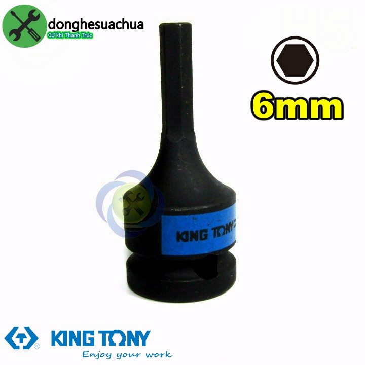 Đầu tuýp đen lục giác 6mm kingtony 405506 loại 1/2