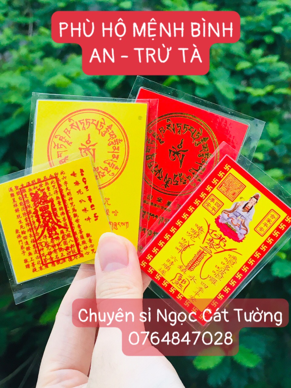 Linh phù giấy THÁI TUẾ, MẸ QUAN ÂM BÌNH AN, TRỪ TA nhiều mẫu ĐỂ BÓP VÍ ĐIỆN THOẠI - ĐÃ CHÚ