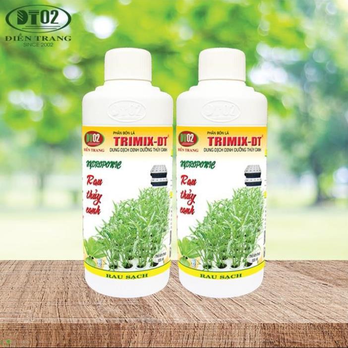 SET 02 chai dung dịch thủy canh rau TRIMIX-DT 500ml