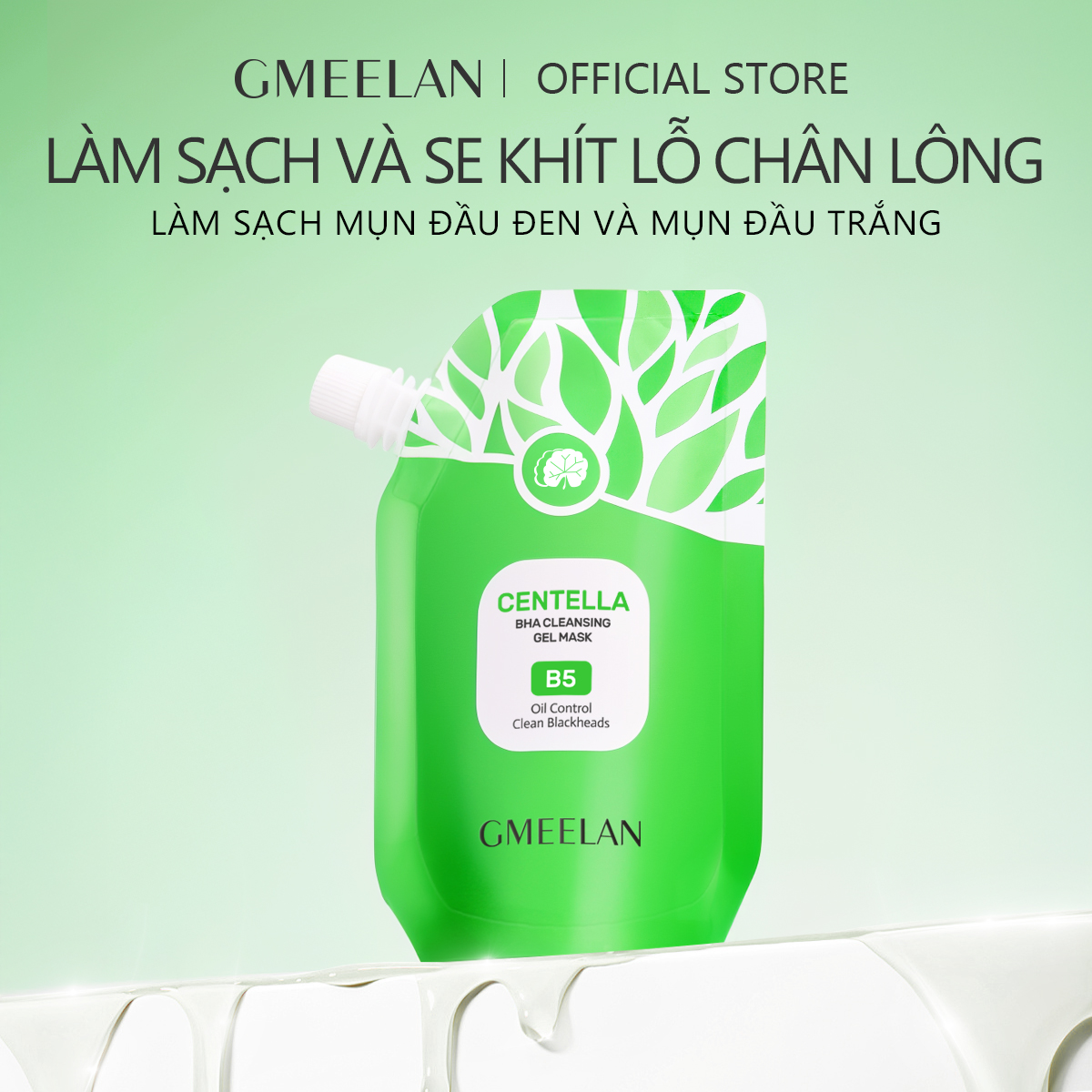 Gmeelan Mặt nạ gel làm sạch da mặt Centella Asiatica Salicylic Acid 200g