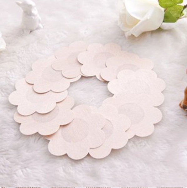Túi 10 miếng dán lụa hình hoa mai che đầu ti