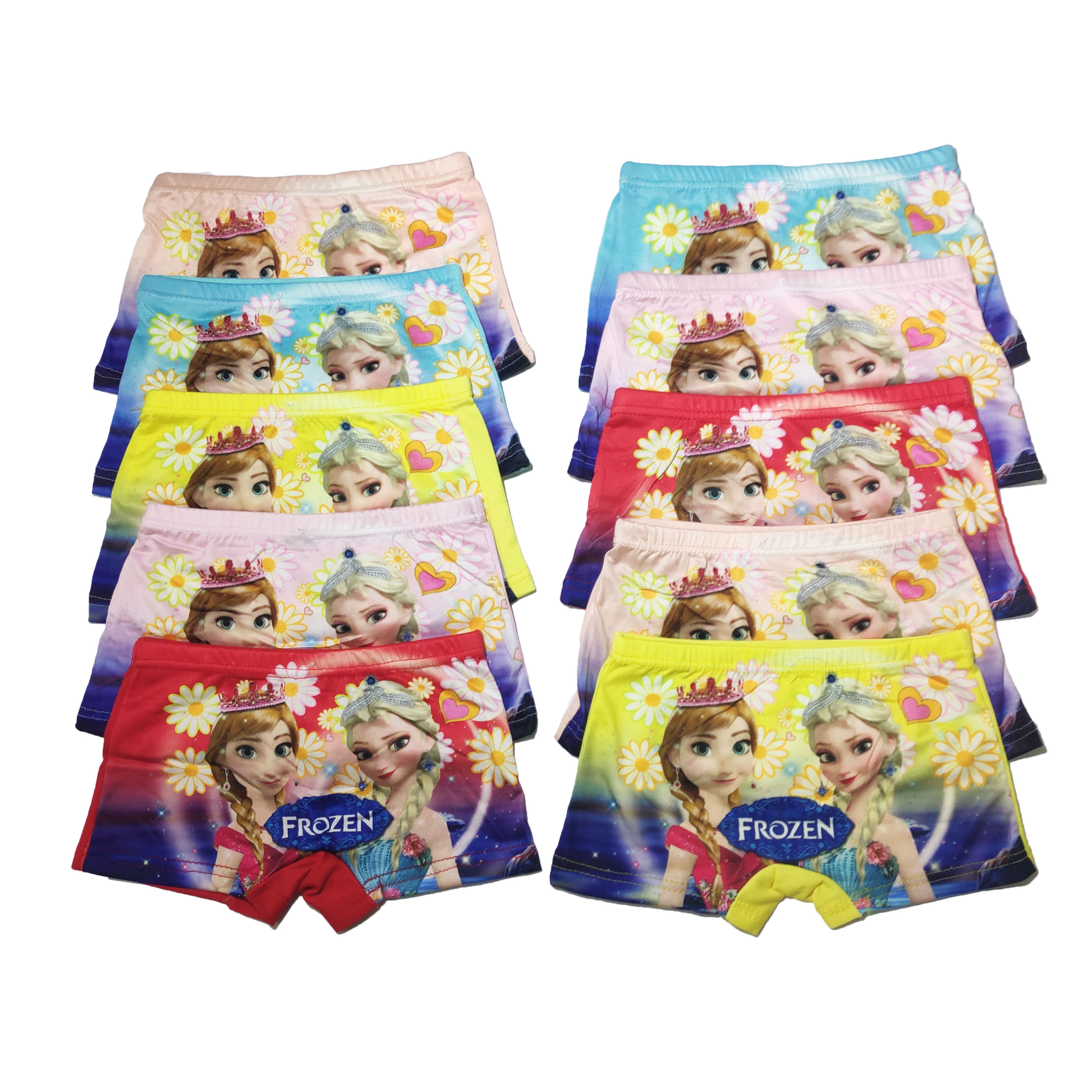 Sét 10 quần chíp đùi in hình 3d elsa cho bé gái