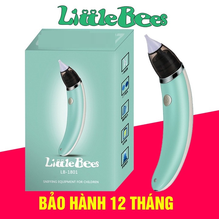 Máy hút mũi chống viêm cho bé - little bees - usa máy hút mũi trẻ em điện tử little bees - hút mũi trẻ sơ sinh tự động với đầu silicon siêu mềm, êm ái, an toàn