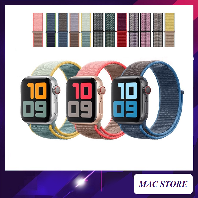 Dây đeo apple watch sport loop nylon series 6/5/4/3/2/1 part 1- mac shock