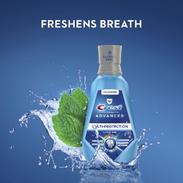 Nước Xúc Miệng Crest PRO Health Multi Protection Clean Mint 1 lit Mỹ