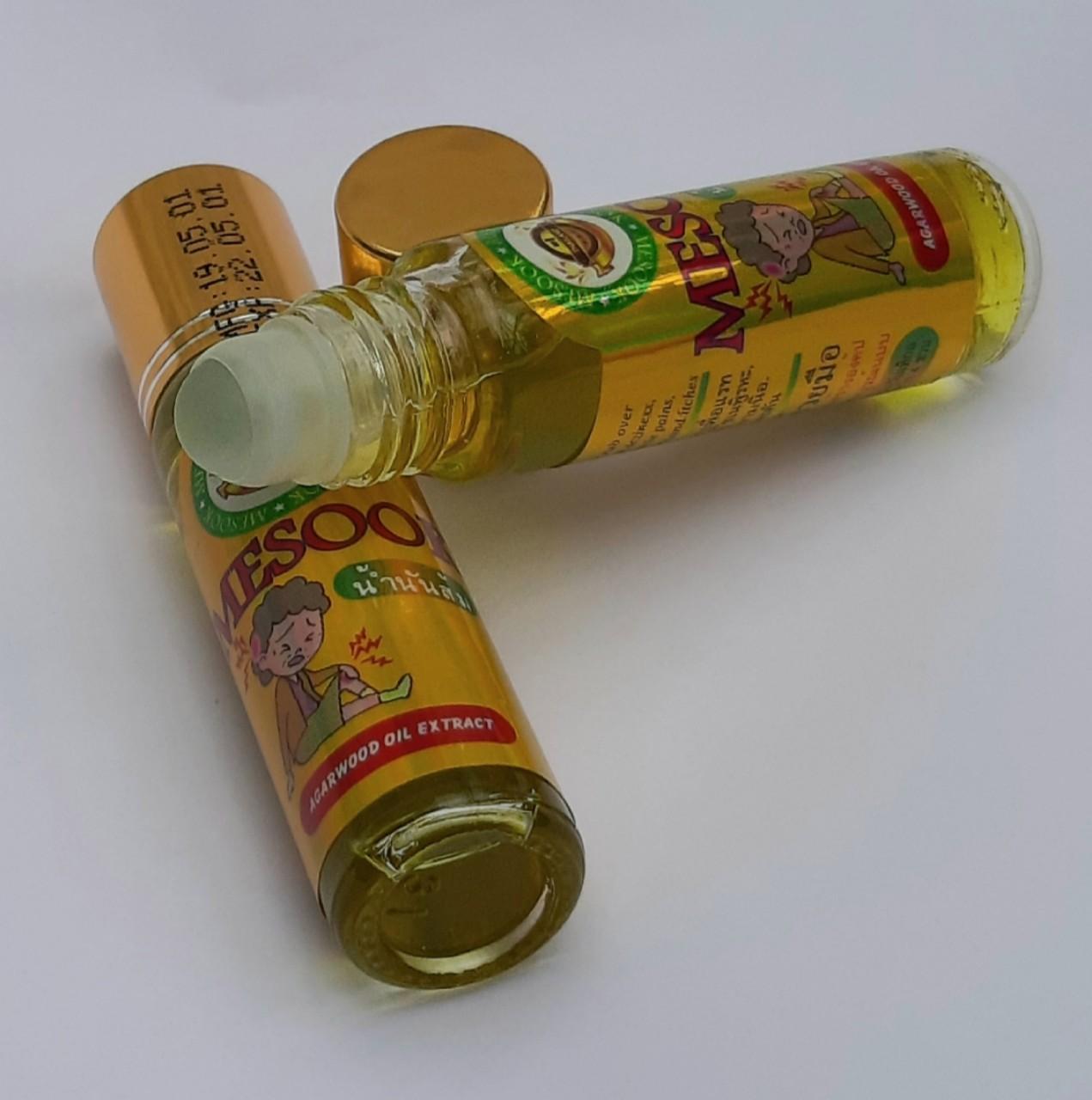 01 Chai Dầu Gió Vàng Lăn Thảo Dược MESOOK Oil 8ml ( đau nhức xương khớp, khử mùi hôi cơ thể “ nách,chân”, giảm stress, giảm béo)