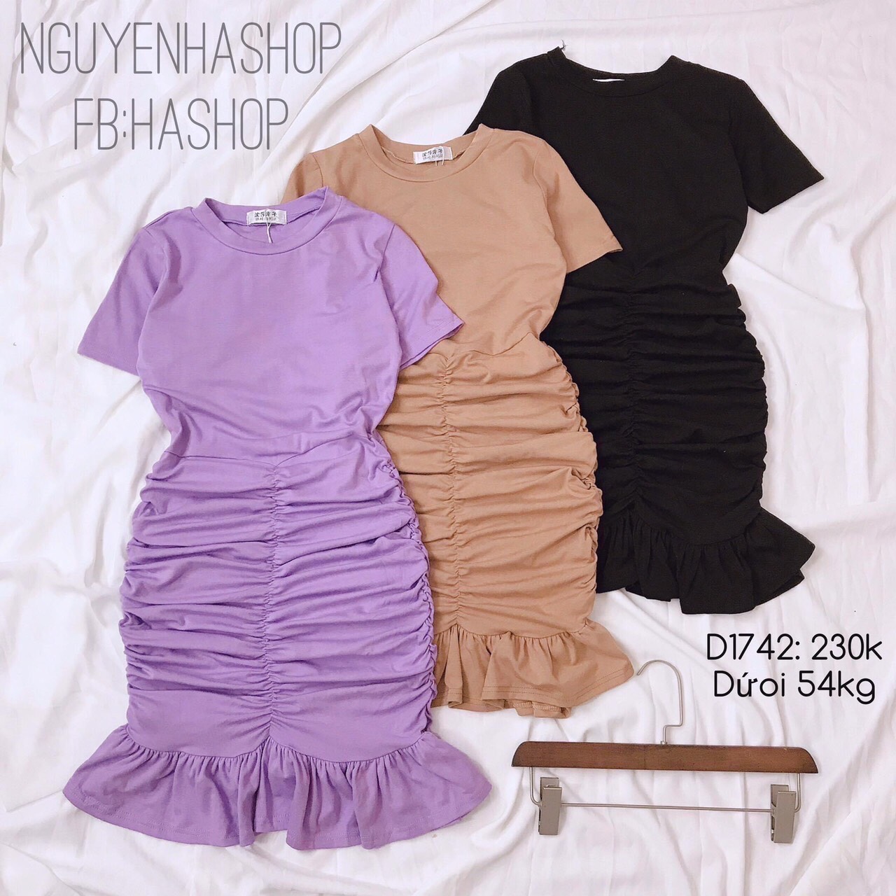 [HCM]ĐẦM THUN BORIP ĐUÔI CÁ TAY NGẮN SIÊU XINH M002