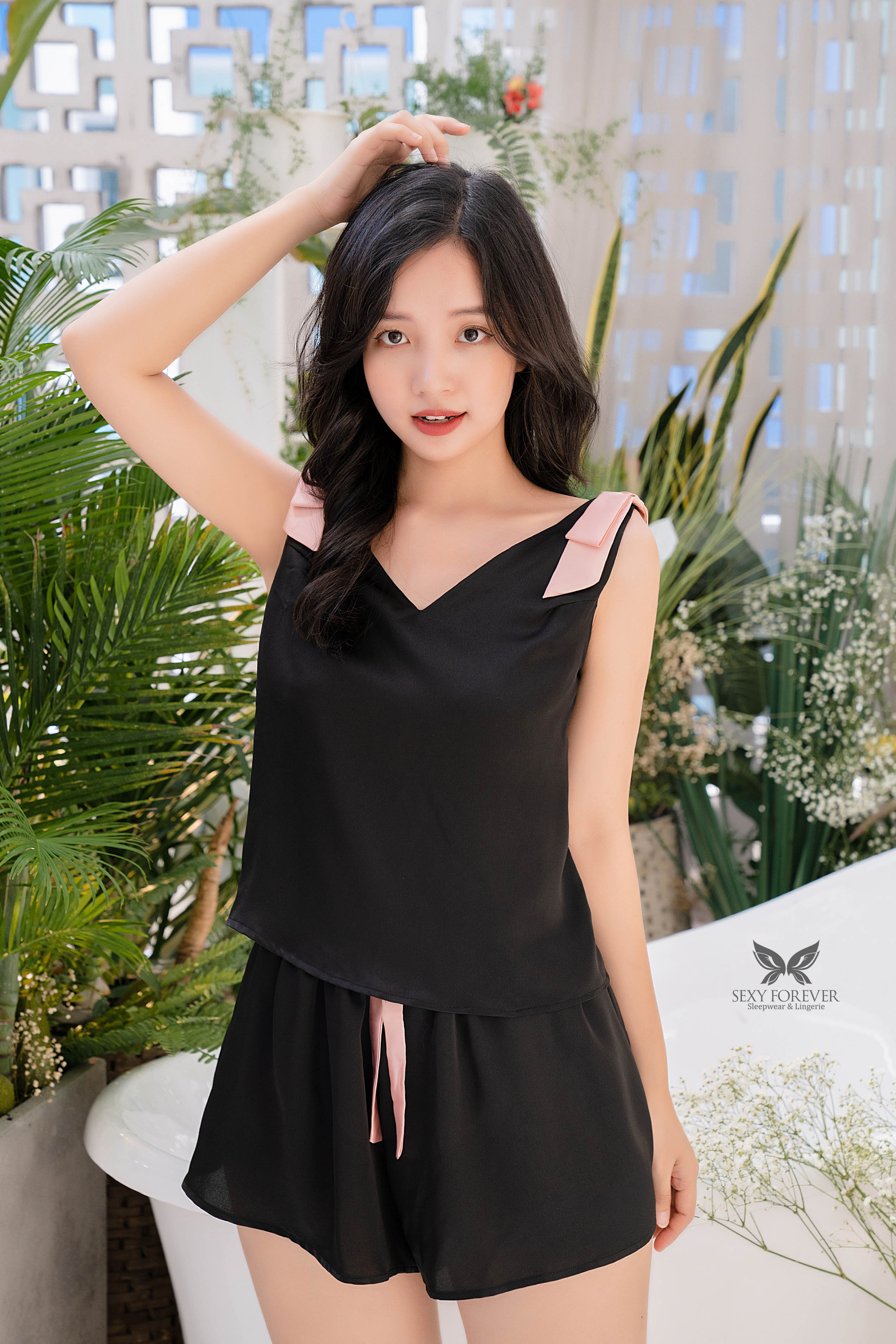 Sexy Forever Đồ bộ ngủ cột nơ Stella