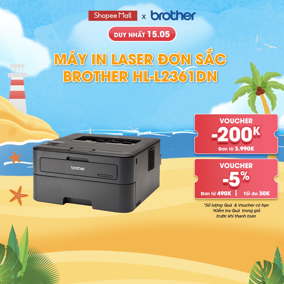 Máy in laser đơn sắc Brother HL-L2361DN