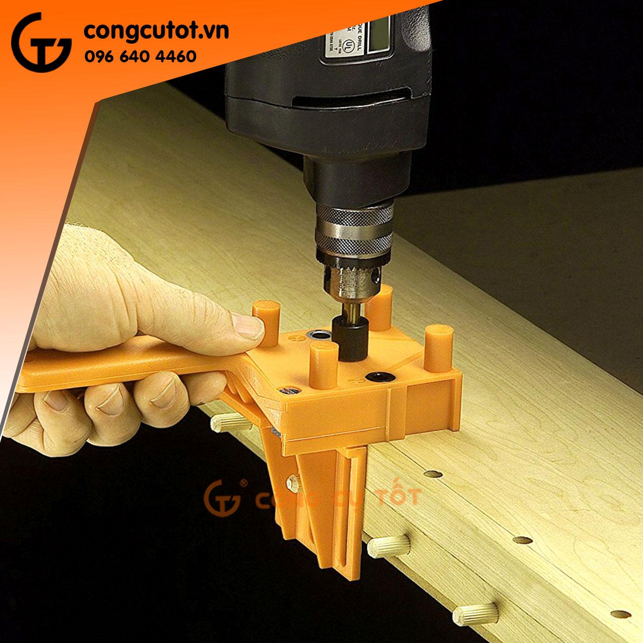 Bộ dưỡng khoan mộng gỗ thẳng mép tấm cầm tay 6-8-10mm mẫu tùy chọn
