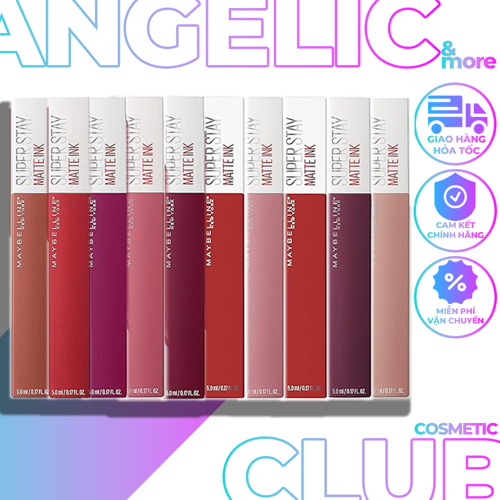 Son Maybelline, Son Kem Lì Lâu Trôi Maybelline Super Stay Matte Ink Lipstick 16H.