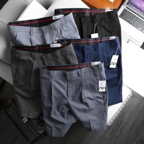 Quần short tây âu nam ngắn cao cấp vải tây âu co giãn mền mại mịn màng