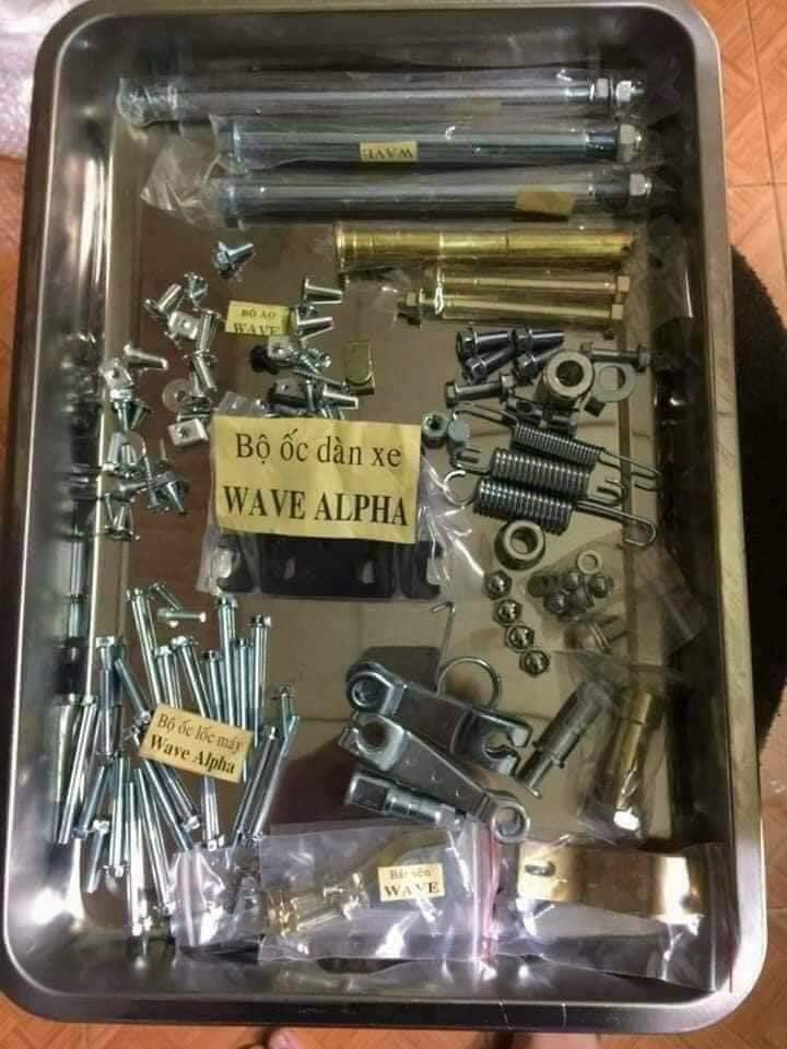 Bộ ốc WAVE ALPHA CỰC ĐẸP FULL 98% Xi Mạ Nhật Bản - Thiết Bị Trường Thành